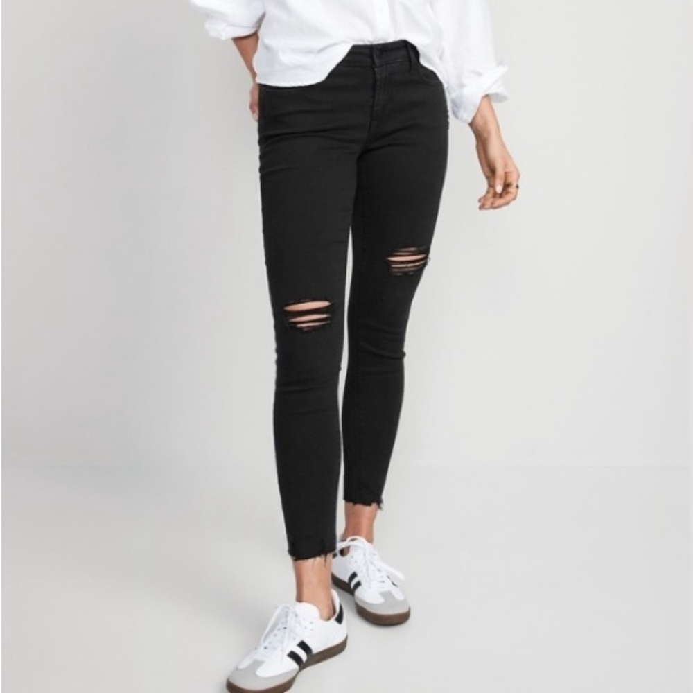 Old Navy Rockstar Super Skinny Ankle Mid-Rise Jeans size 8